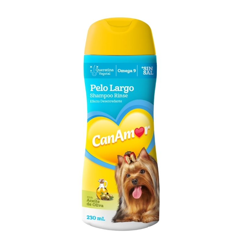 Can Amor Shampoo para Perro de Pelo Largo con Aceite de Oliva