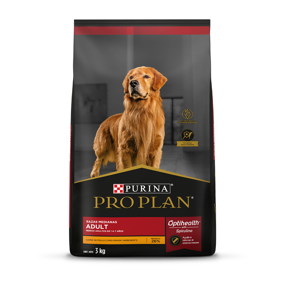 Comida para Perros adultos razas mediana Purina Pro Plan x 3 kg