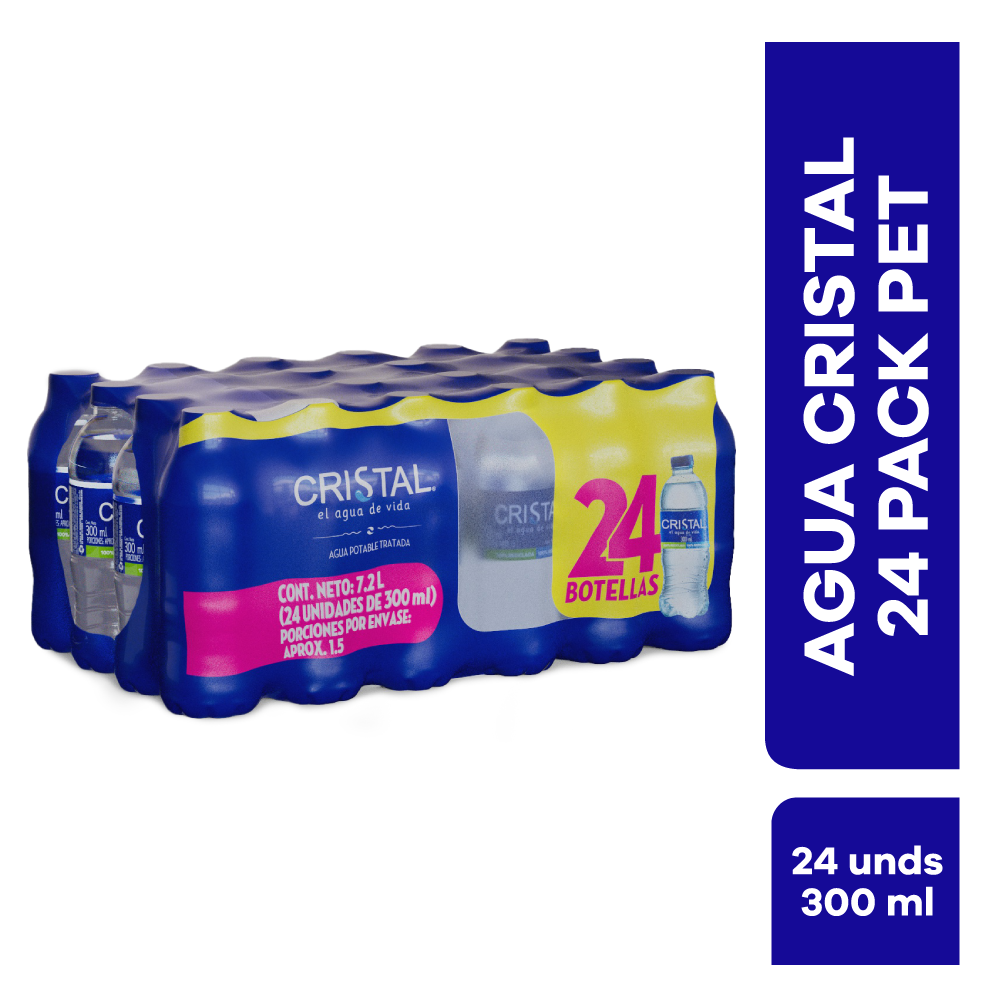 Cristal Agua Botella 300ml Pack 24