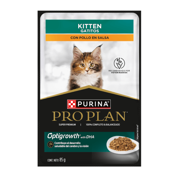 Pro Plan Alimento Húmedo Para Gatito Pouch Con Pollo en Salsa