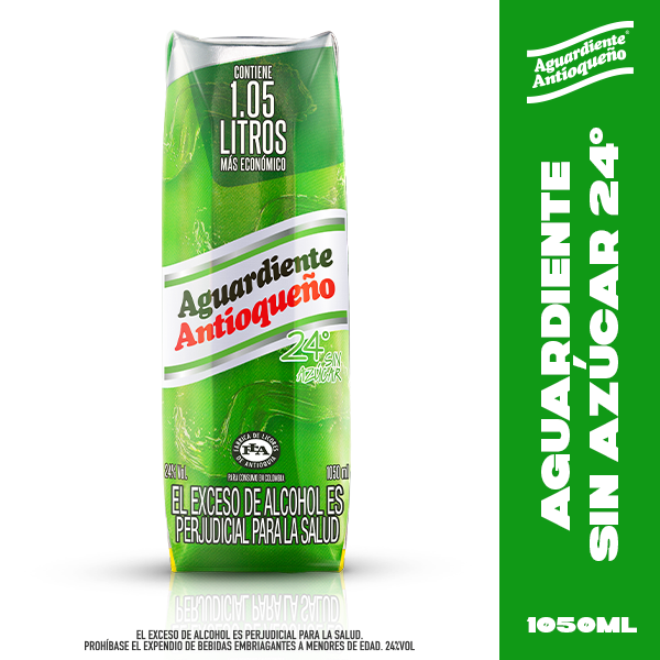 Antioqueño Aguardiente 24° sin Azúcar