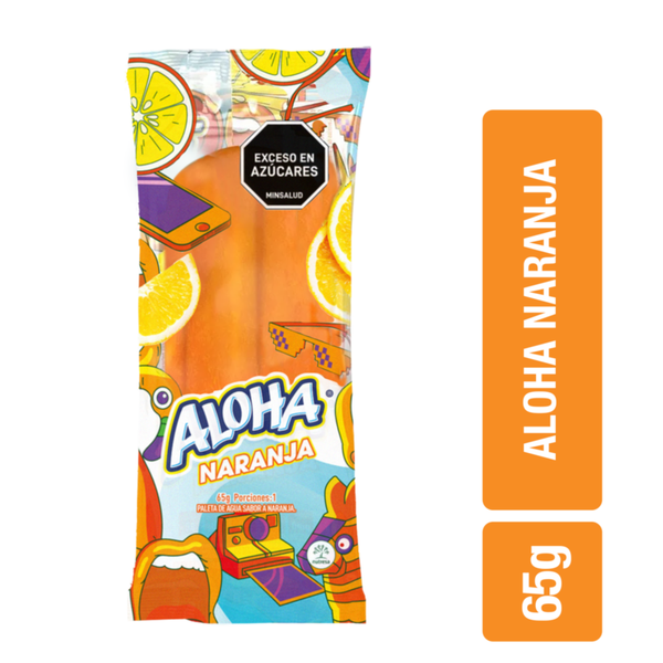 Paleta Aloha Naranja 65 g