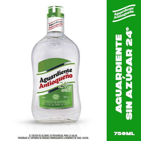 Aguardiente Antioqueño sin Azúcar 24°