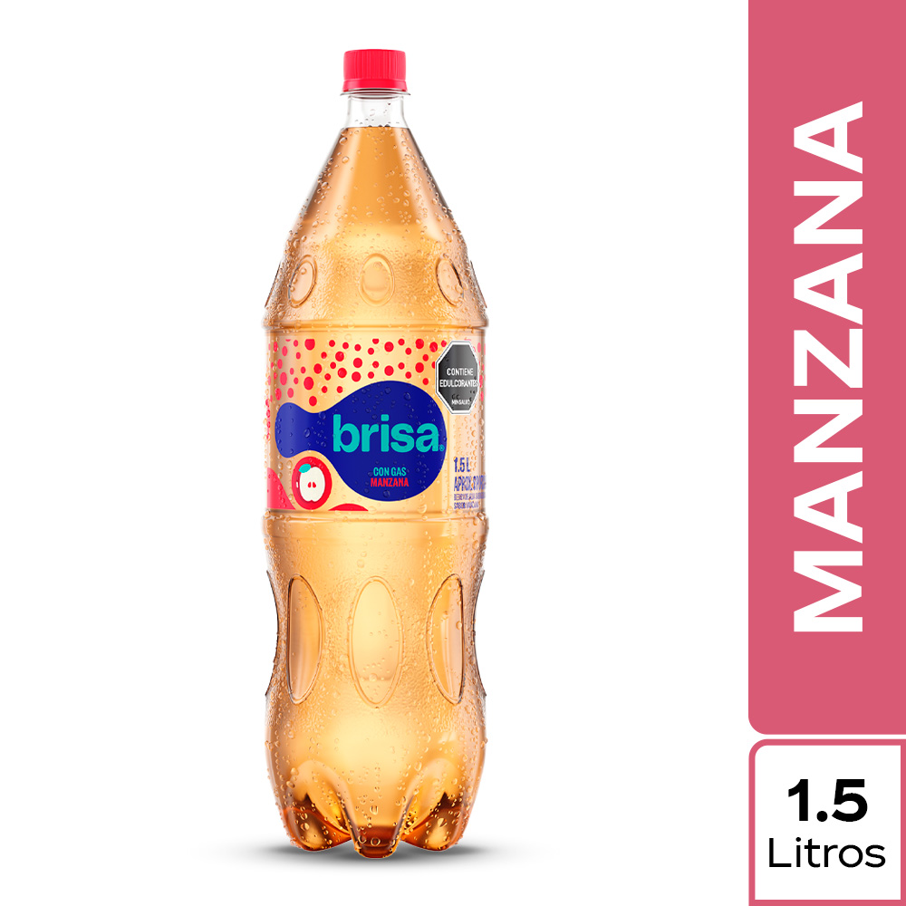 Agua Saborizada Brisa Con Gas Manzana 1.5L