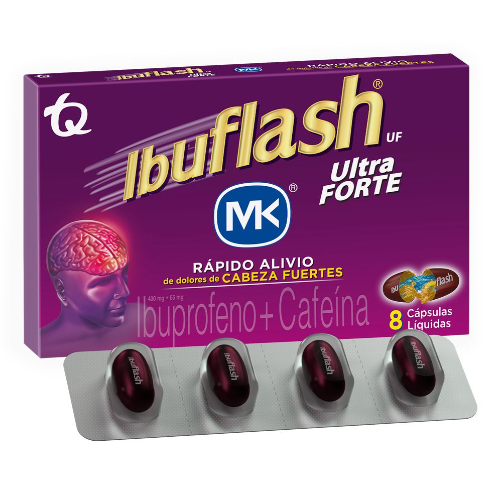 Mk Ibuflash Ultra Forte Cápsula (450mg+65mg)