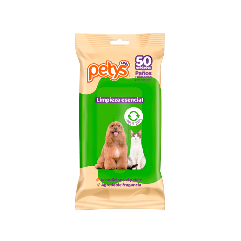Petys Pañito Húmedos Limpieza Esencial