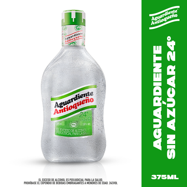 Aguardiente Antioqueño 24° sin Azúcar