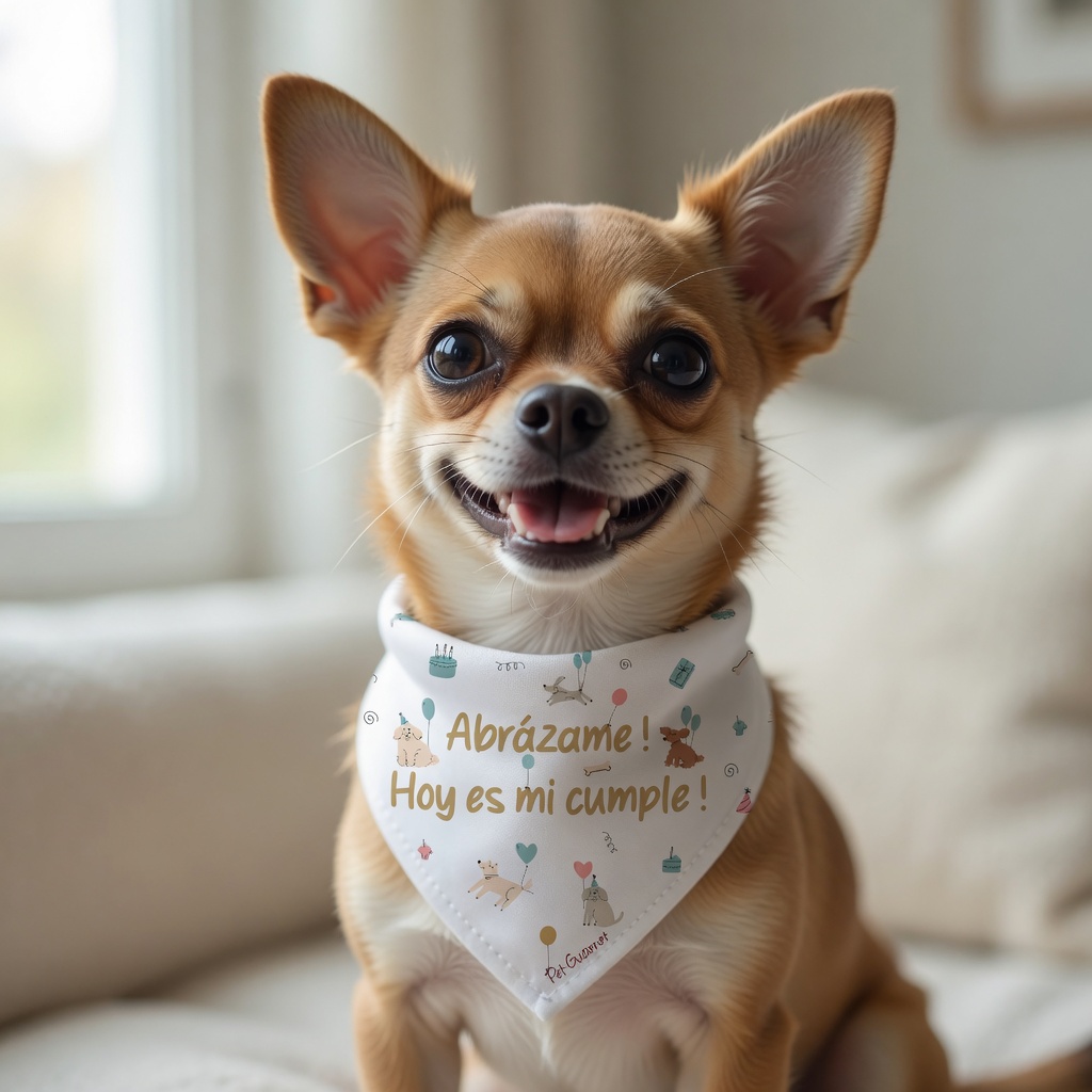 Pañoleta De Cumpleaños Para Perro - Talla S