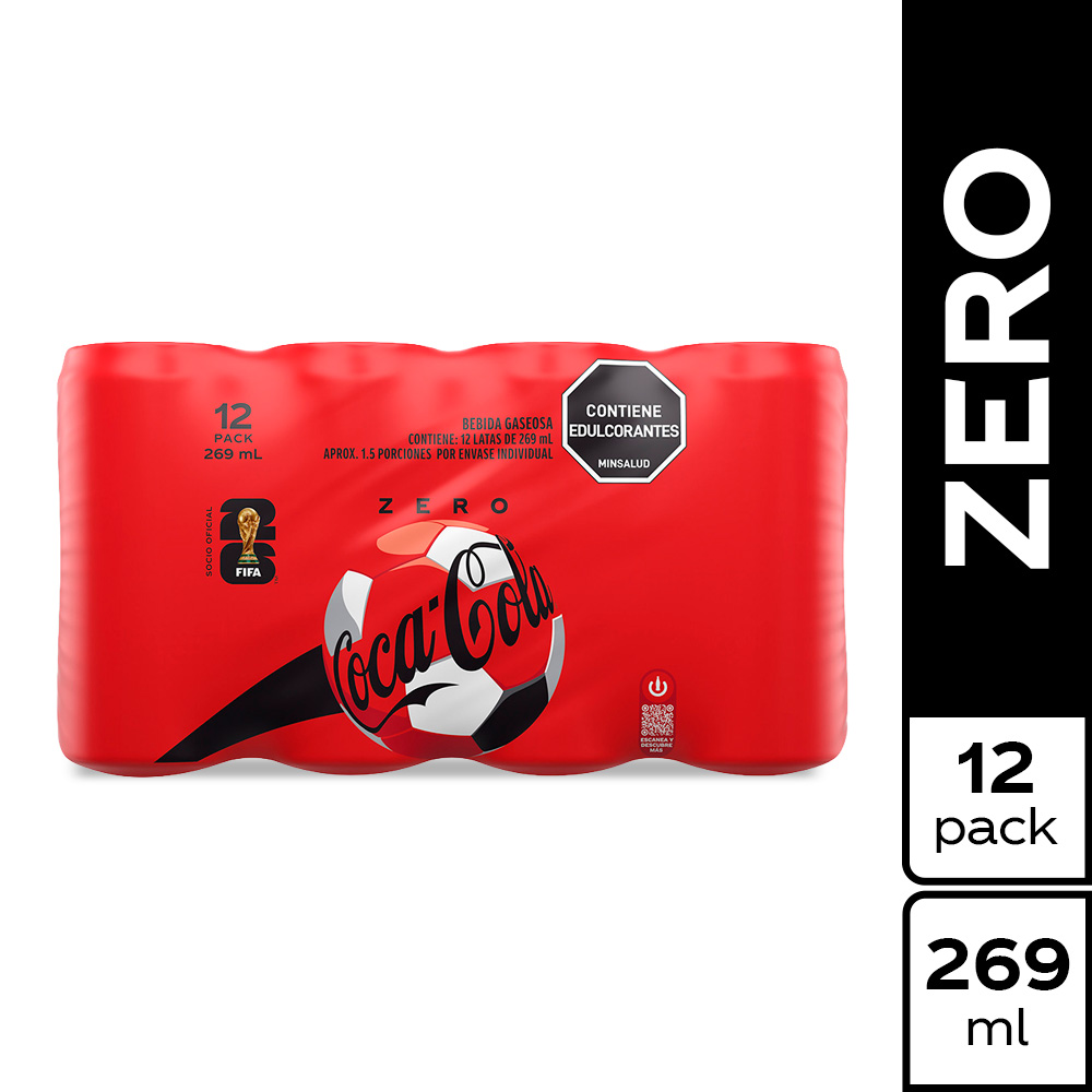 Gaseosa Coca-Cola Zero 269Ml X 12 Unds