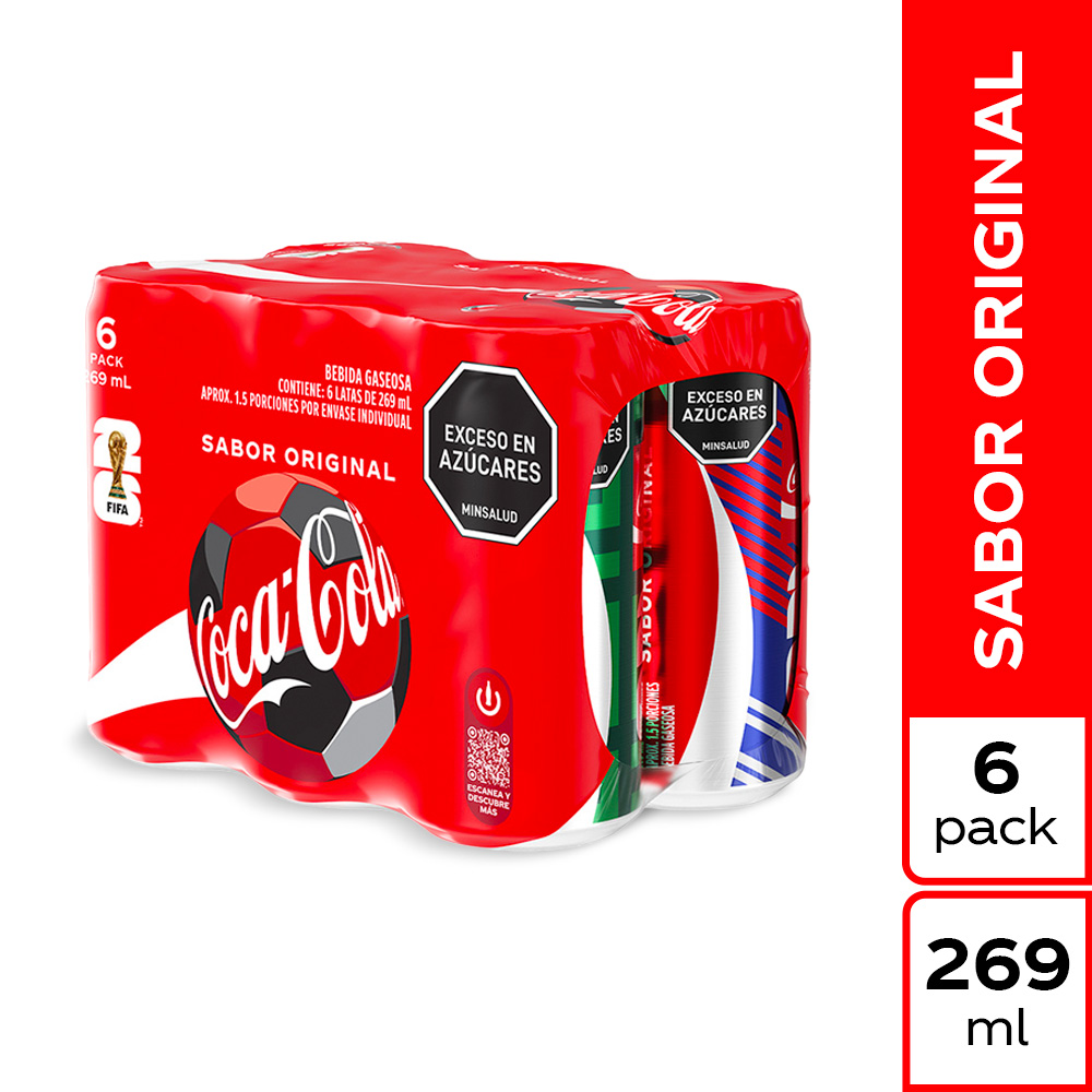 Gaseosa Coca-Cola Sabor Original 269Ml X 6 Unds