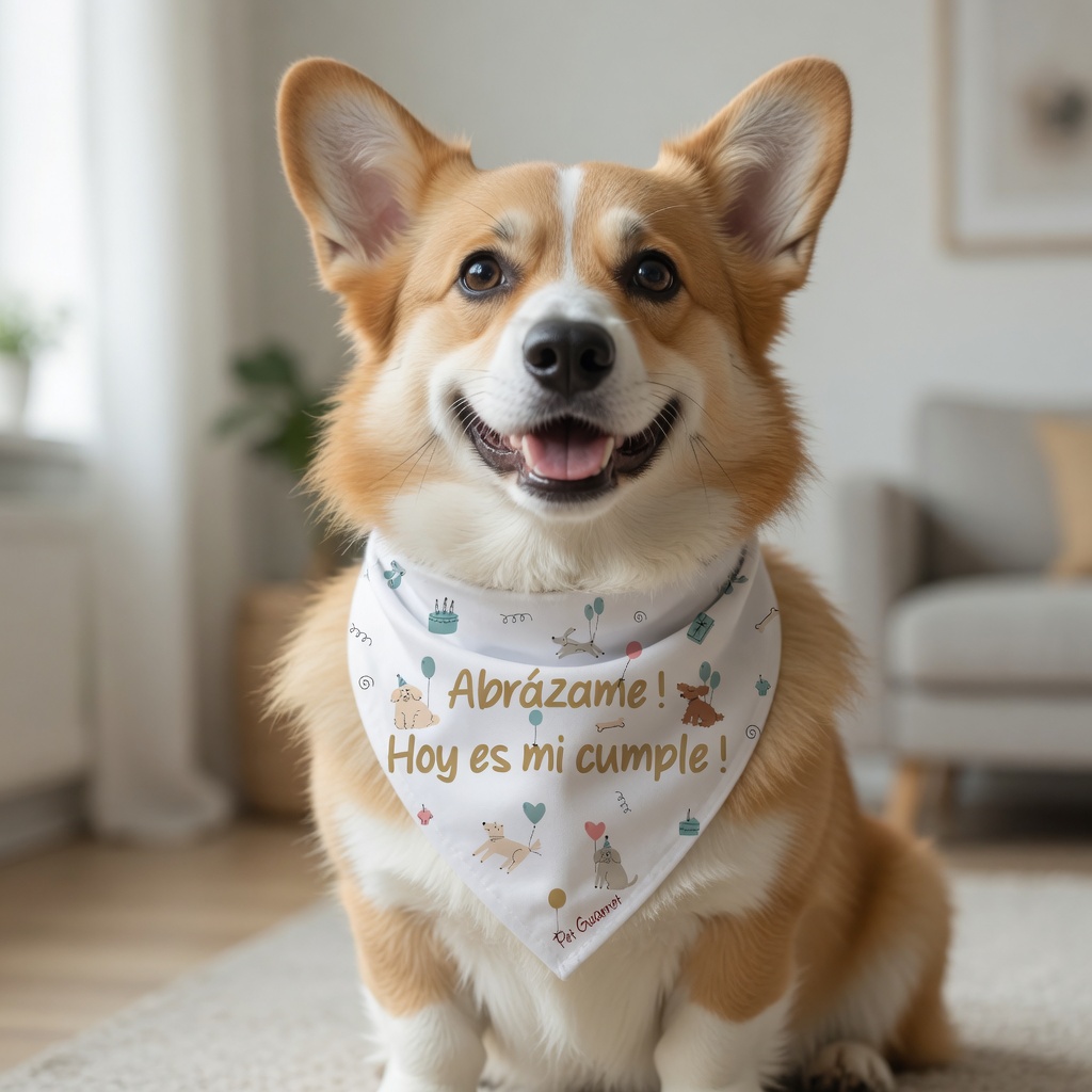 Pañoleta De Cumpleaños Para Perro - Talla M