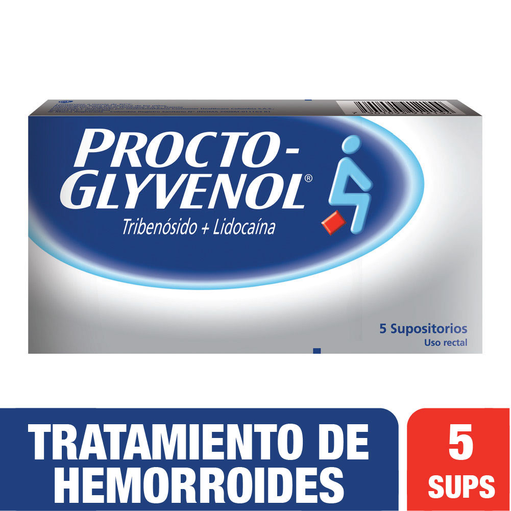ProctoGlyvenol Supositorios (400 mg / 40 mg)